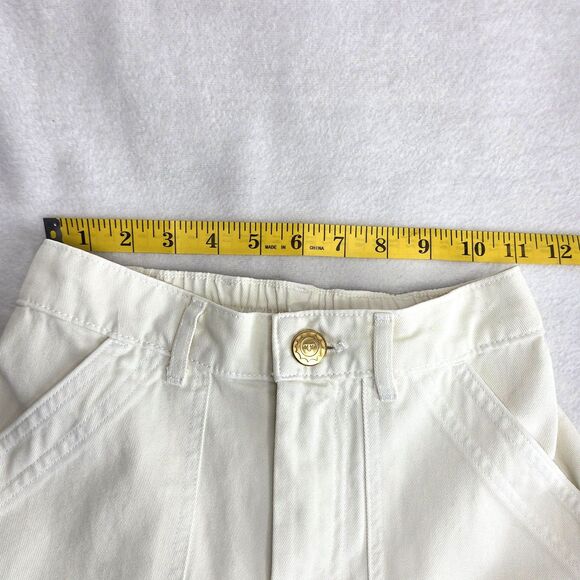 Big Bud Press Cigarette Pencil Pants Unisex Size XXS 60s Work High Rise Ivory - Picture 7 of 16